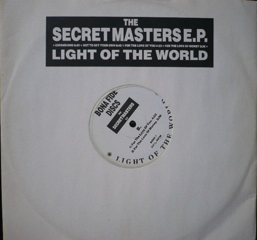 Light Of The World : The Secret Masters E.P. (12", EP)