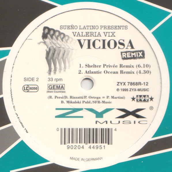 Sueño Latino presents Valeria Vix : Viciosa (Remix) (12")
