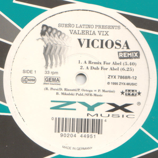 Sueño Latino presents Valeria Vix : Viciosa (Remix) (12")