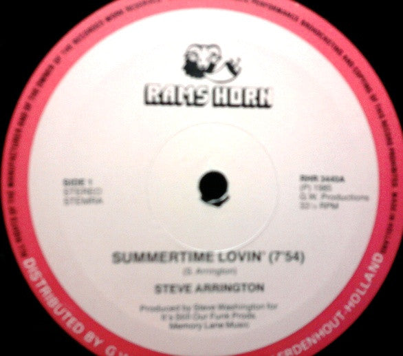 Steve Arrington : Summertime Lovin' (12")