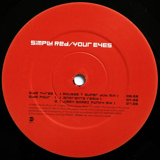 Simply Red : Your Eyes (2x12")