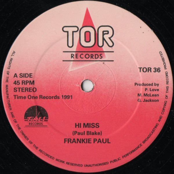 Frankie Paul : Hi Miss (12")