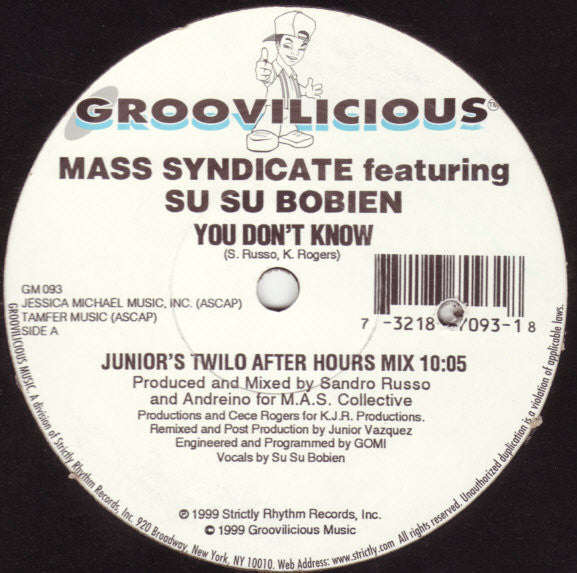 Mass Syndicate : You Don't Know (1999 Remixes) (12")