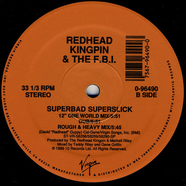 Redhead Kingpin And The FBI : We Rock The Mic Right (12")