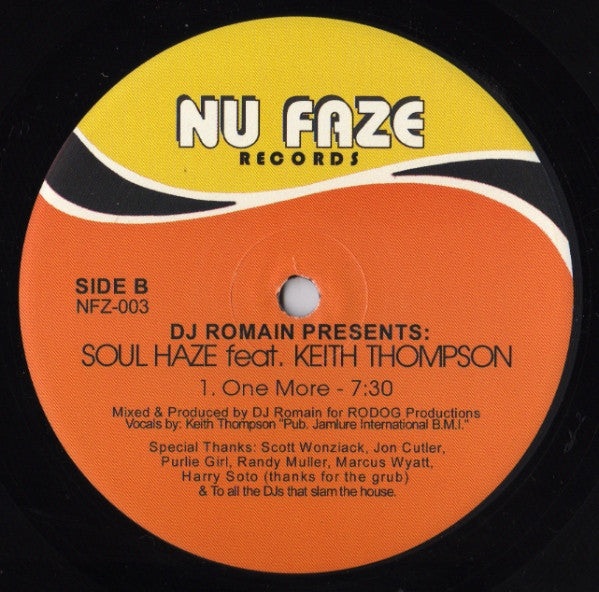 DJ Romain Presents Soul Haze Feat. Keith Thompson : Dig My Roots In You (12")