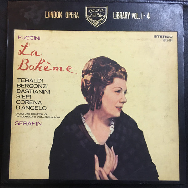 Giacomo Puccini / Renata Tebaldi, Carlo Bergonzi, Ettore Bastianini, Cesare Siepi, Fernando Corena, Tullio Serafin : La Bohème (2xLP + Box, Ltd, RE)