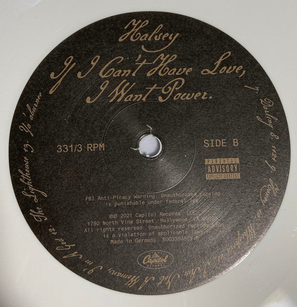 Halsey : If I Can't Have Love, I Want Power (LP, Album, Ltd, Whi)