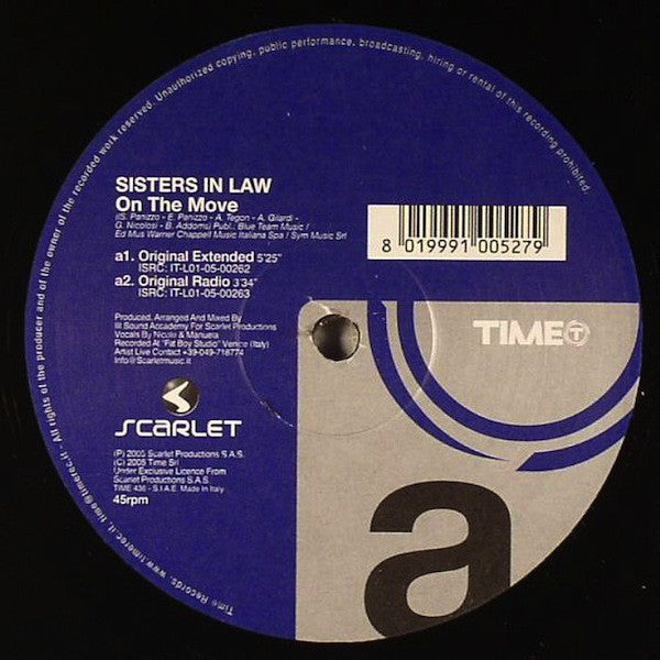 Sisters In Law : On The Move (12")