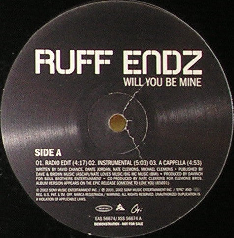 Ruff Endz : Will You Be Mine (12", Promo)