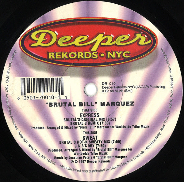 Brutal Bill : Express / Sweat (12")