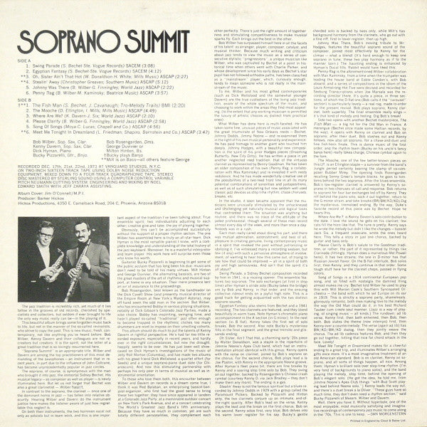 Bob Wilber & Kenny Davern, Soprano Summit : Soprano Summit (LP, Album)