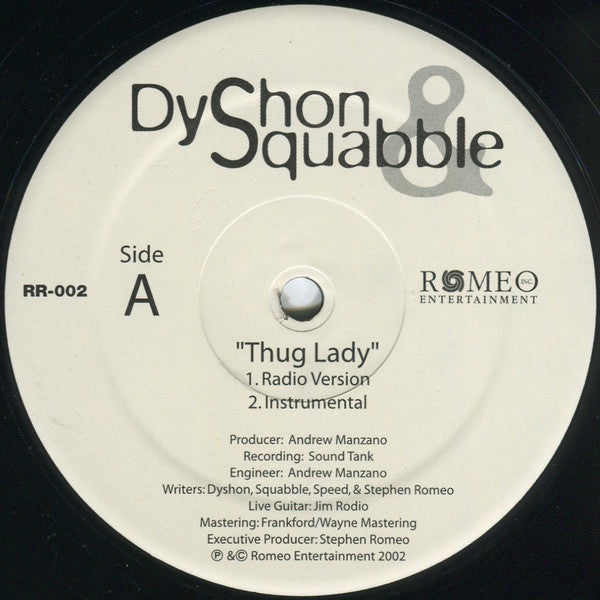 Dyshon & Squabble : Thug Lady (12", Single)