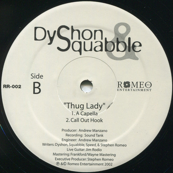 Dyshon & Squabble : Thug Lady (12", Single)