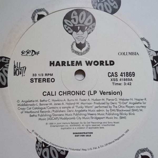 Harlem World : Cali Chronic / Crew Of The Year (12", Promo)