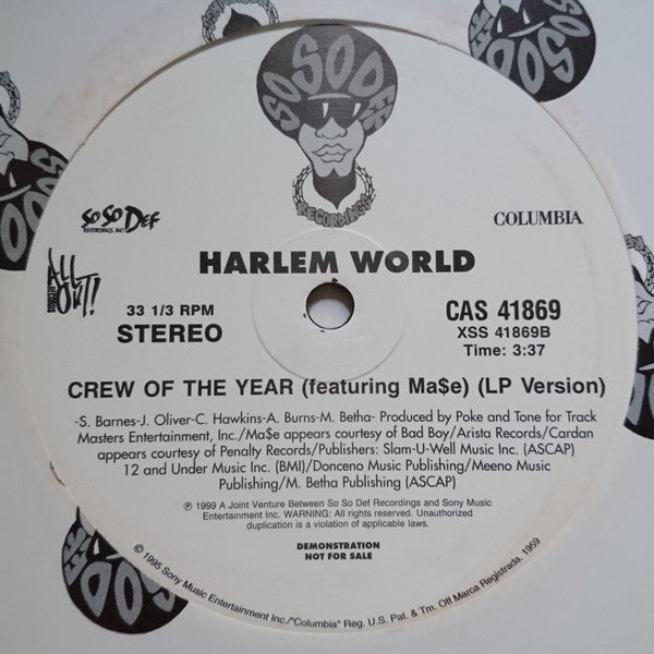 Harlem World : Cali Chronic / Crew Of The Year (12", Promo)