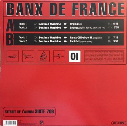 Banx De France : Sex In A Machine (12")