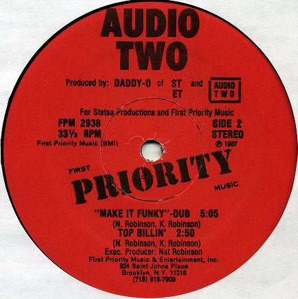 Audio Two : Make It Funky (12", RE, Red)