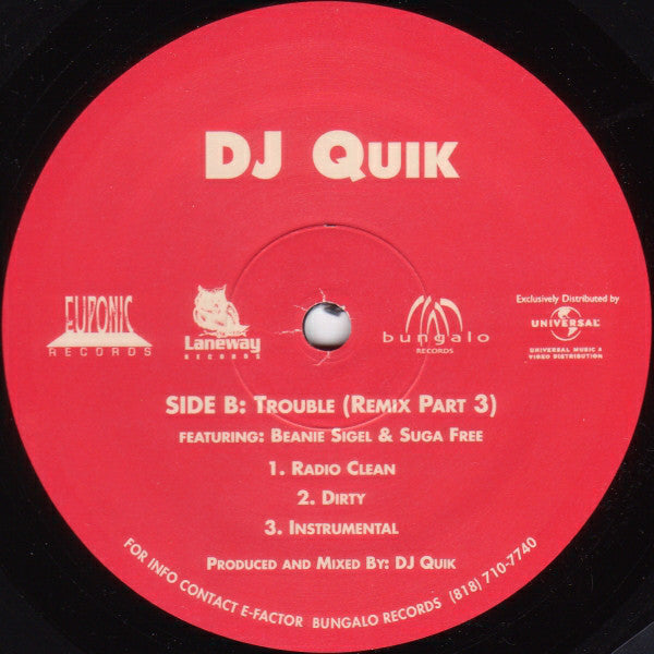 DJ Quik : Murda 1 Case / Trouble (Remix Part 3) (12", Single)