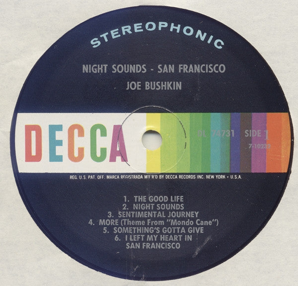 Joe Bushkin, Marty Paich : Night Sounds San Francisco (LP, Album)