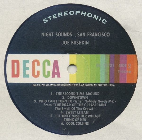 Joe Bushkin, Marty Paich : Night Sounds San Francisco (LP, Album)