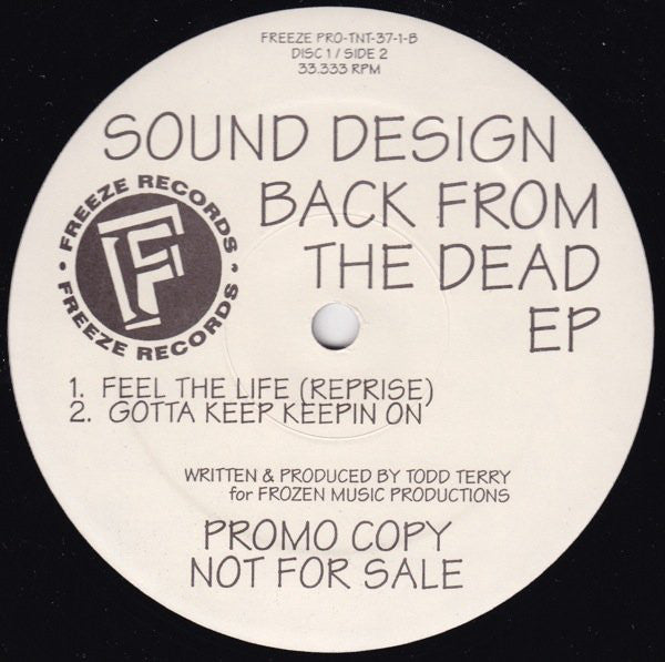 Sound Design : Back From The Dead EP (2x12", EP, Promo)