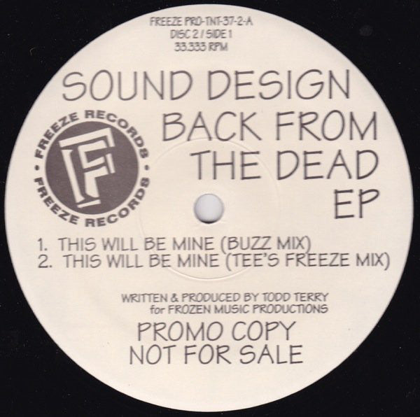 Sound Design : Back From The Dead EP (2x12", EP, Promo)