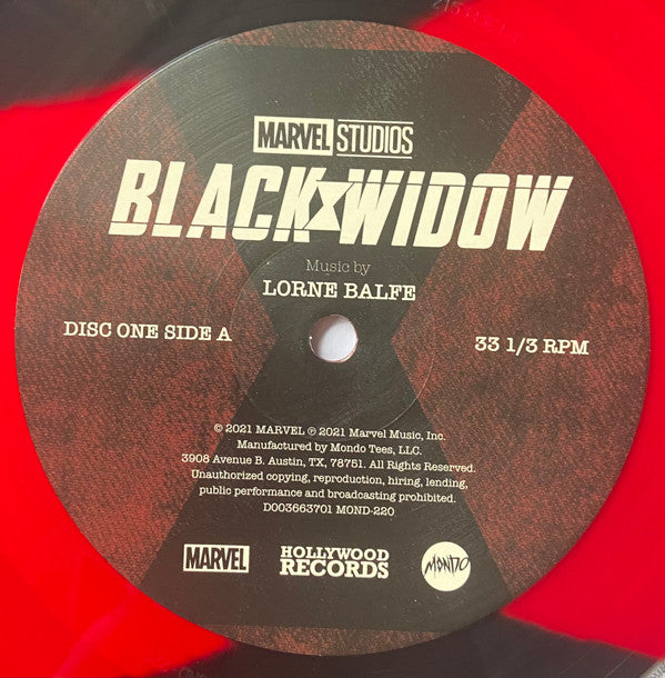 Lorne Balfe : Black Widow (Original Motion Picture Soundtrack)  (LP, Red + LP, Red)
