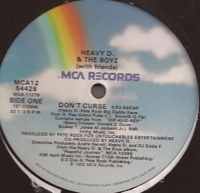 Heavy D. & The Boyz : Don't Curse / You Can't See What I Can See (12")
