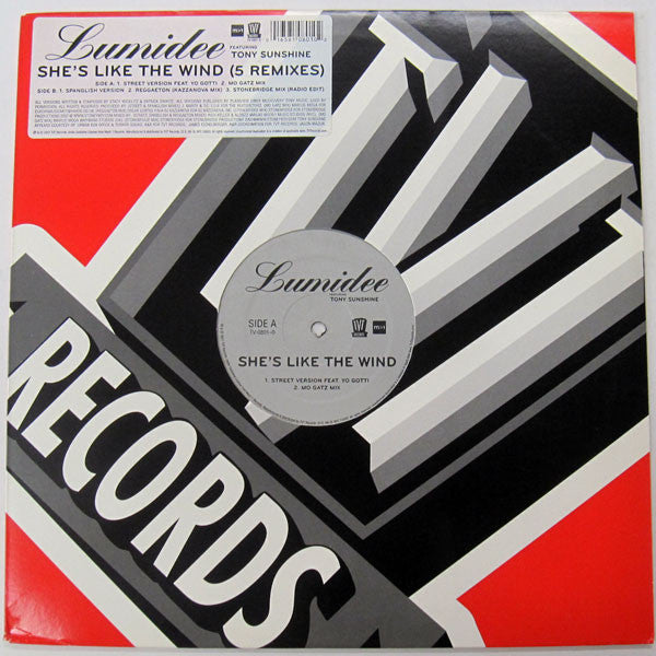 Lumidee Featuring Tony Sunshine : She's Like The Wind (12")