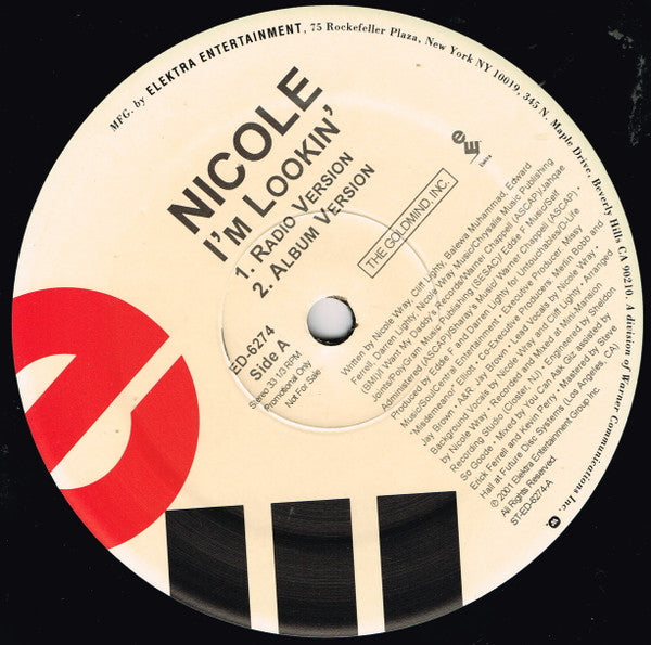 Nicole Wray : I'm Lookin' (12", Promo)