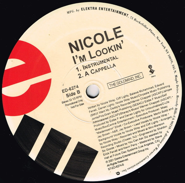 Nicole Wray : I'm Lookin' (12", Promo)