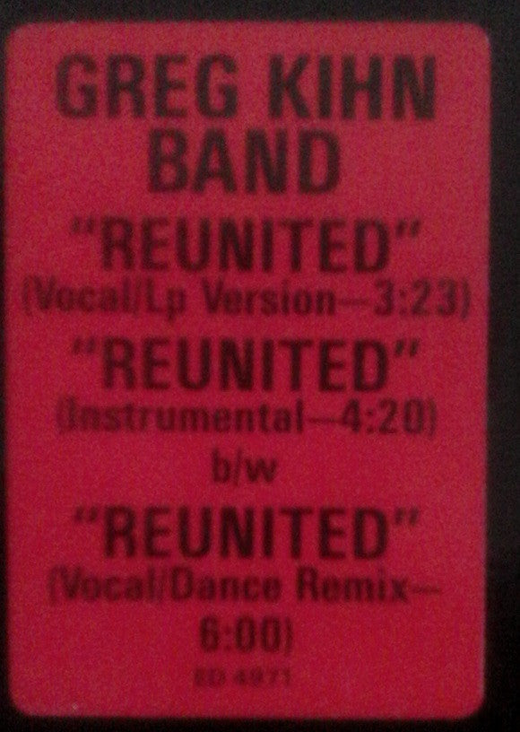 Greg Kihn Band : Reunited (12", Promo)