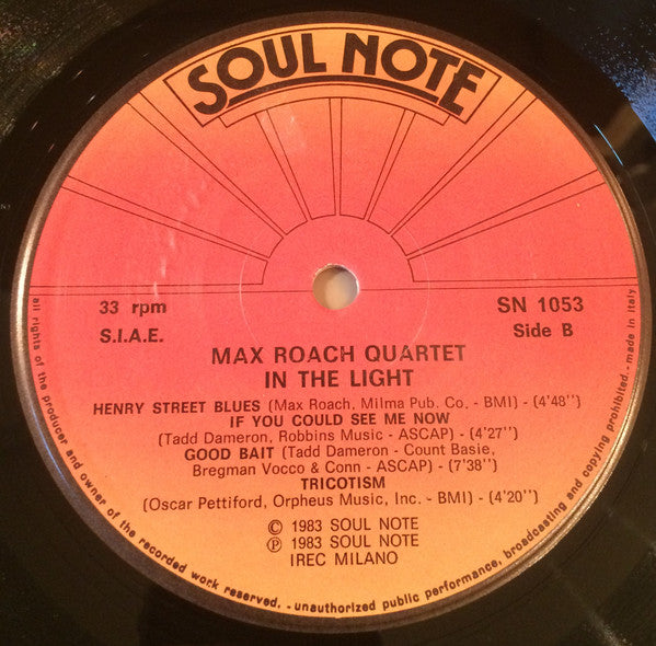 Max Roach Quartet : In The Light (LP, Album)