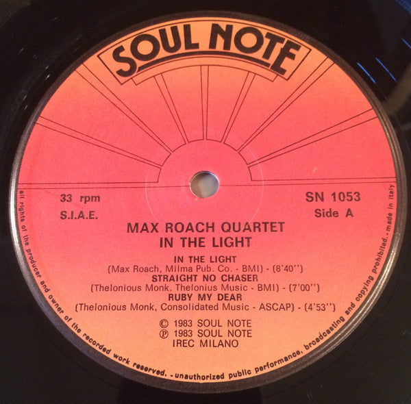 Max Roach Quartet : In The Light (LP, Album)