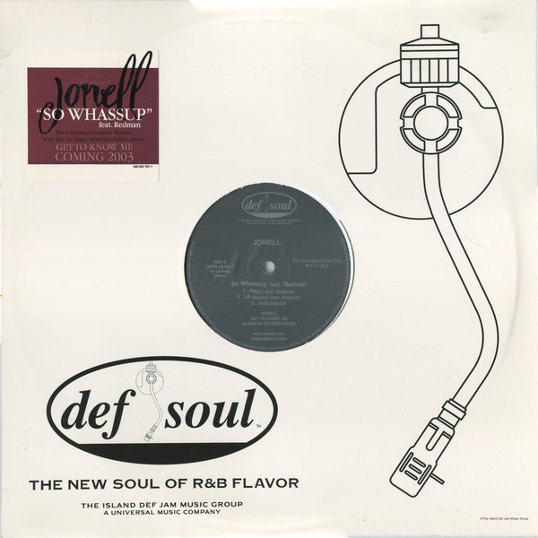 Jonell : So Whassup / Don't Stop (12", Promo)