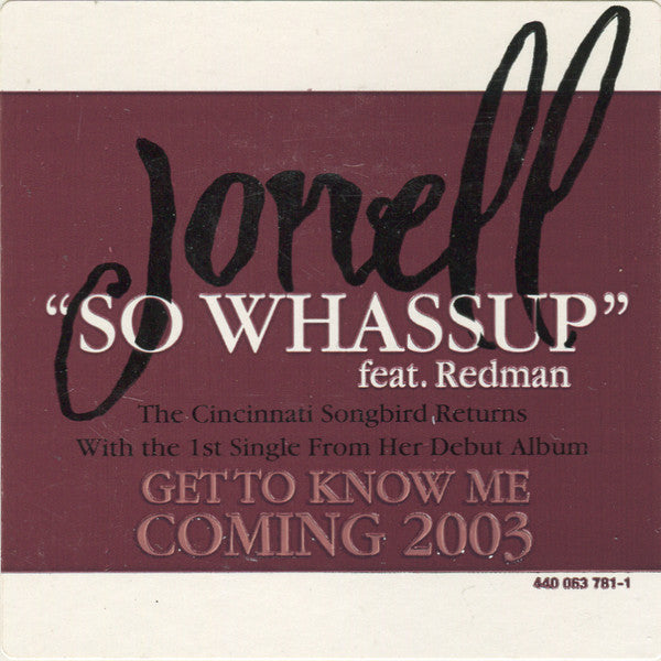 Jonell : So Whassup / Don't Stop (12", Promo)