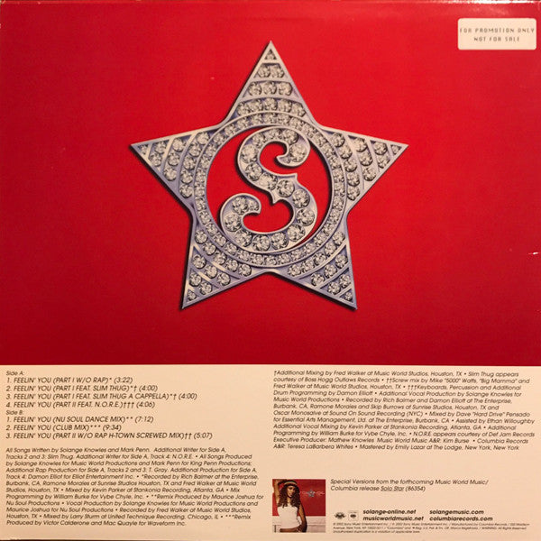 Solange (2) : Feelin' You (12")
