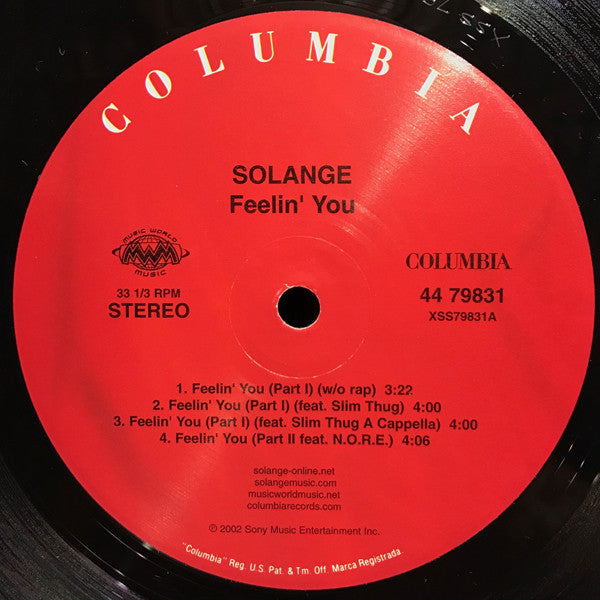 Solange (2) : Feelin' You (12")