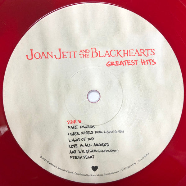 Joan Jett & The Blackhearts : Greatest Hits (LP, Comp, Ltd, RE, Red)