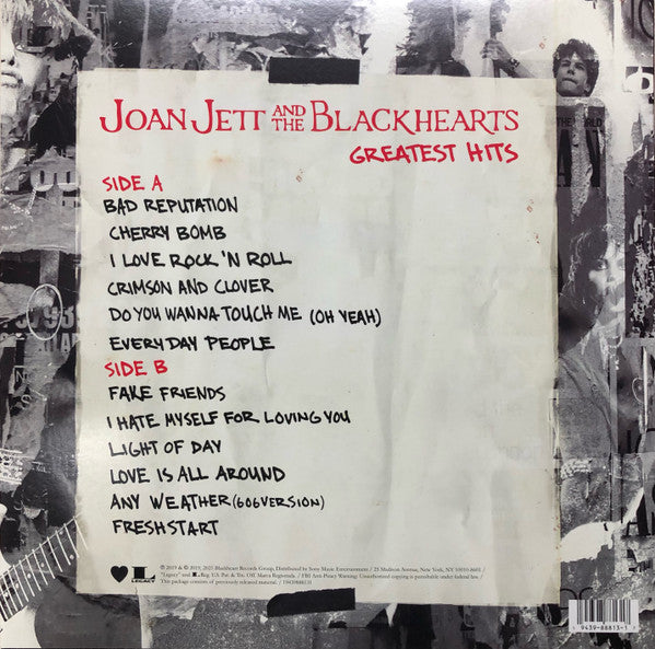 Joan Jett & The Blackhearts : Greatest Hits (LP, Comp, Ltd, RE, Red)