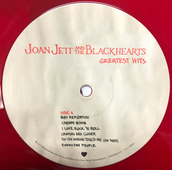 Joan Jett & The Blackhearts : Greatest Hits (LP, Comp, Ltd, RE, Red)