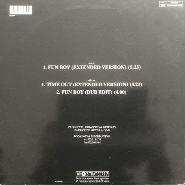Black Kiss Featuring Conchita Leeflang : Fun Boy / Time Out (12")