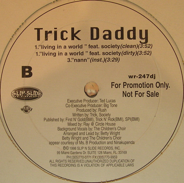 Trick Daddy : Nann (12", Promo)