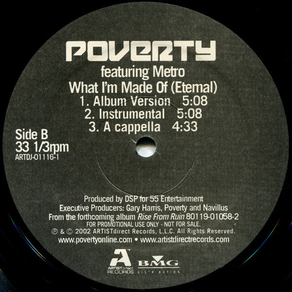 Poverty (2) : The Pawn / What I'm Made Of (Eternal) (12", Promo)