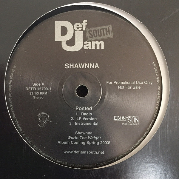 Shawnna : Posted / R.P.M. (12", Single, Promo)