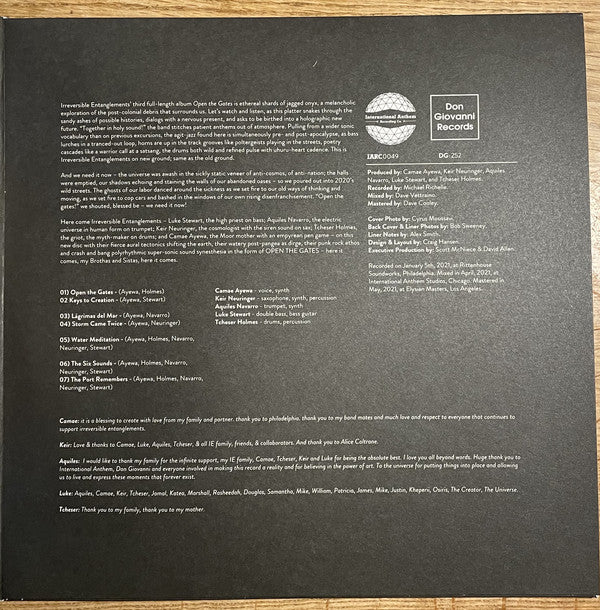 Irreversible Entanglements : Open The Gates (2xLP, Album)