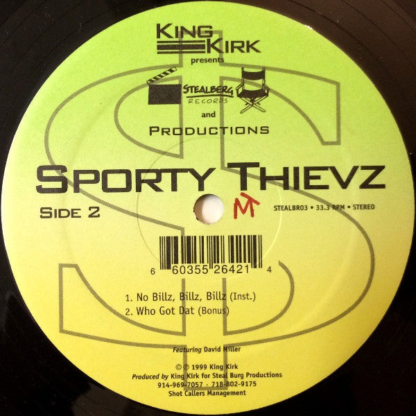 Sporty Thievz : No Billz, Billz, Billz (Why, Why, Why) (12")