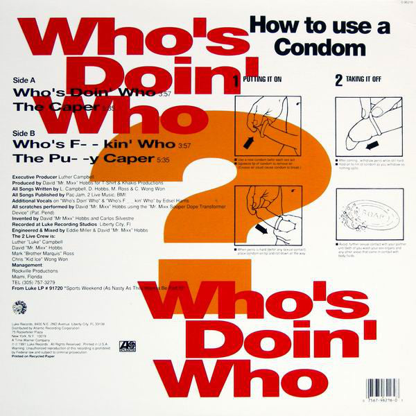 The 2 Live Crew : Who's Doin' Who / The Caper (12")