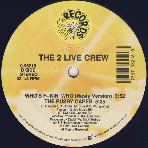 The 2 Live Crew : Who's Doin' Who / The Caper (12")