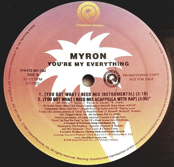 Myron : You're My Everything (The Remix) (12", Promo)